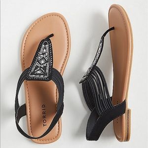 Nwt Torrid wide width black slingback sandals